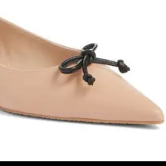 STUART WEITZMAN Landon Pointed Toe Ballet Flat - Adobe/ Black - Picture 2 of 9